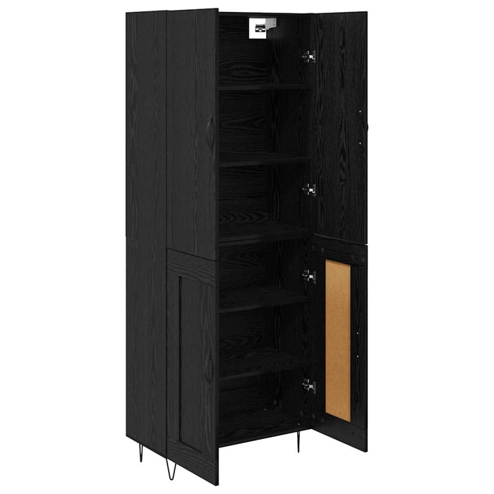 Bufet Pe perete 2 pcs Stejar Negru Lemn compozit - WALTI WALTI
