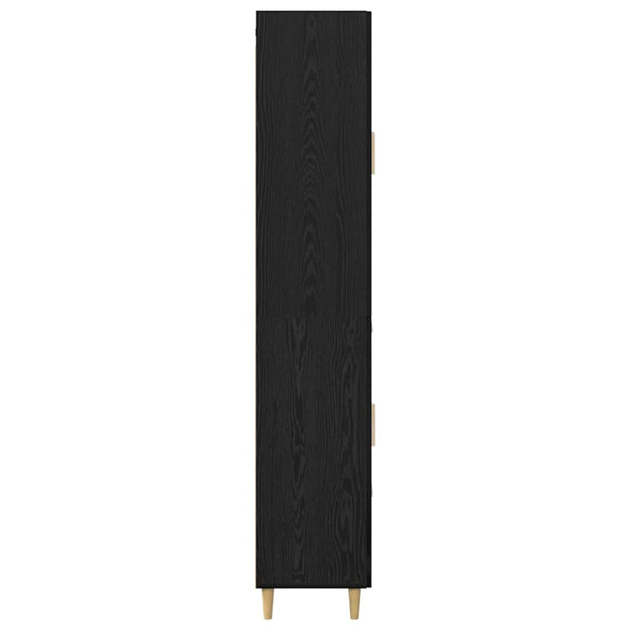 Bufet Pe perete cu sertar 2 pcs Stejar Negru Lemn compozit - WALTI WALTI