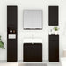 Set de mobilier pentru baie 5 pcs Stejar Negru Lemn compozit - WALTI WALTI