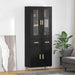 Bufet Pe perete cu sertar 2 pcs Stejar Negru Lemn compozit - WALTI WALTI