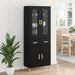 Bufet Pe perete cu sertar 2 pcs Stejar Negru Lemn compozit - WALTI WALTI