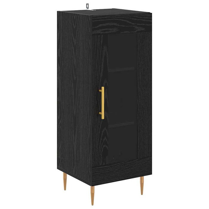 Bufet Stejar Negru 34,5 x 34 x 180 cm Lemn compozit - WALTI WALTI