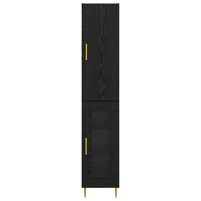 Bufet Stejar Negru 34,5 x 34 x 180 cm Lemn compozit - WALTI WALTI