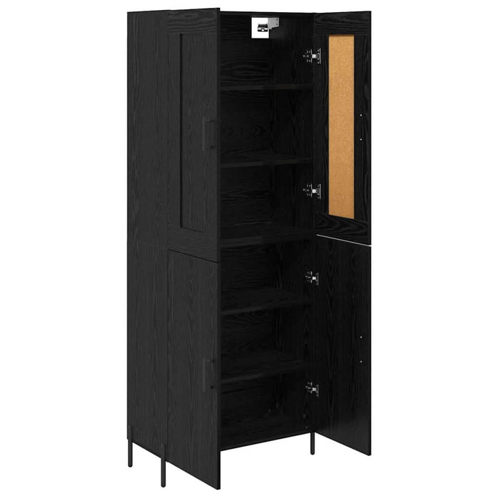 Bufet 2 pcs Stejar Negru 69,5 x 34 x 180 cm Lemn compozit - WALTI WALTI