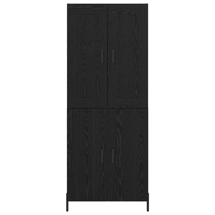 Bufet 2 pcs Stejar Negru 69,5 x 34 x 180 cm Lemn compozit - WALTI WALTI