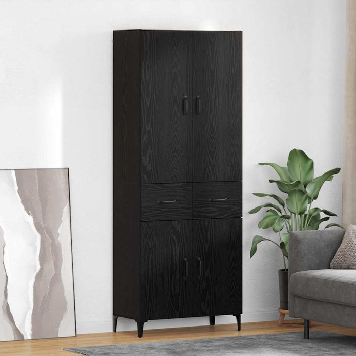 Bufet Pe perete Stejar Negru 69,5 x 34 x 180 cm Lemn compozit - WALTI WALTI