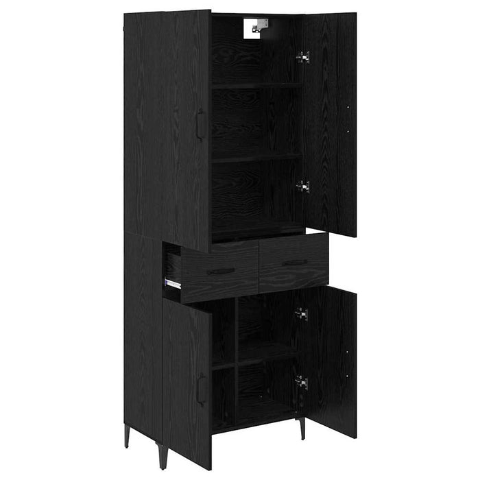 Bufet Pe perete Stejar Negru 69,5 x 34 x 180 cm Lemn compozit - WALTI WALTI