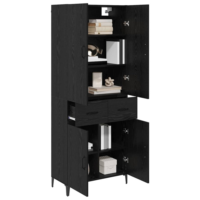 Bufet Pe perete Stejar Negru 69,5 x 34 x 180 cm Lemn compozit - WALTI WALTI