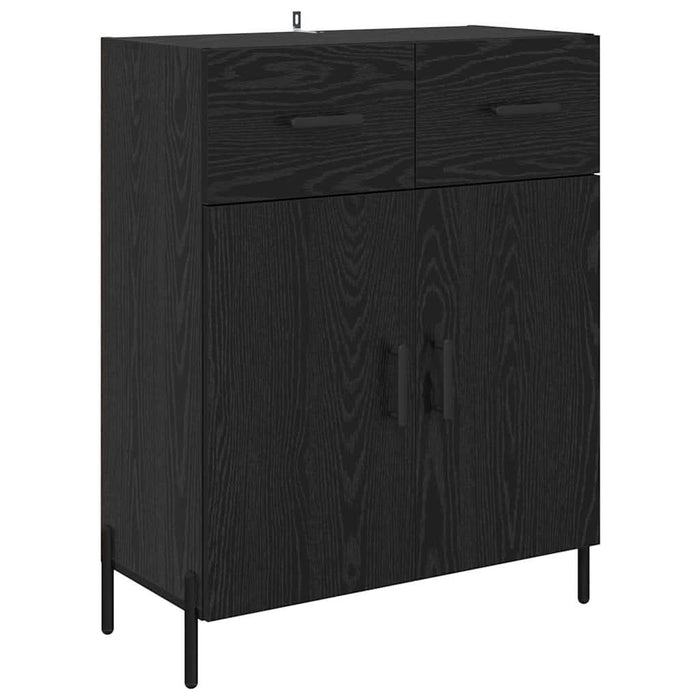 Bufet 2 pcs Stejar Negru 69,5 x 34 x 180 cm Lemn compozit - WALTI WALTI