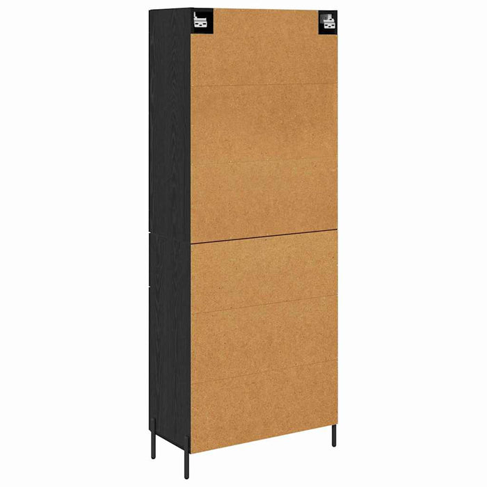 Bufet 2 pcs Stejar Negru 69,5 x 34 x 180 cm Lemn compozit - WALTI WALTI