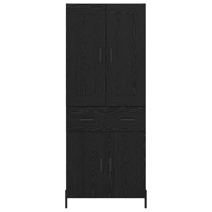Bufet 2 pcs Stejar Negru 69,5 x 34 x 180 cm Lemn compozit - WALTI WALTI