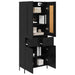 Bufet 2 pcs Stejar Negru 69,5 x 34 x 180 cm Lemn compozit - WALTI WALTI