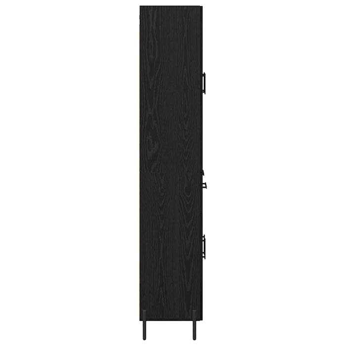 Bufet 2 pcs Stejar Negru 69,5 x 34 x 180 cm Lemn compozit - WALTI WALTI