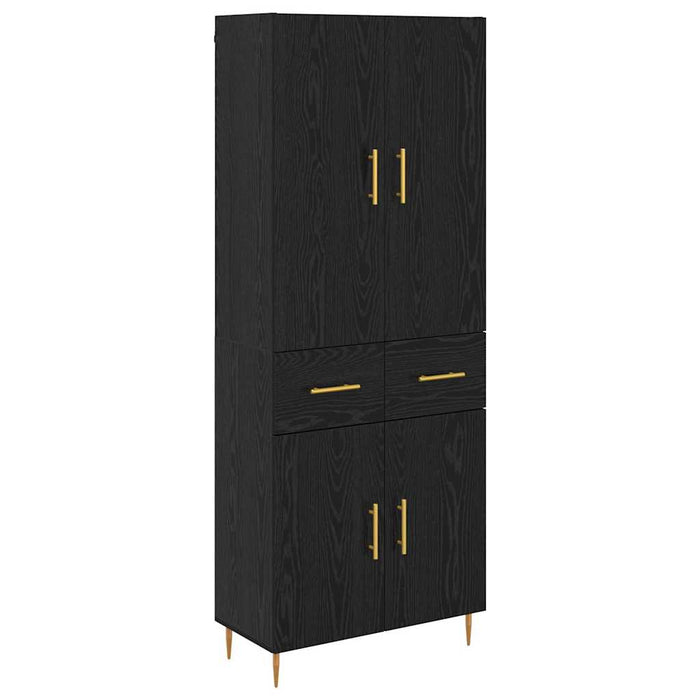 Bufet Pe perete Stejar Negru 69,5 x 34 x 180 cm Lemn compozit - WALTI WALTI