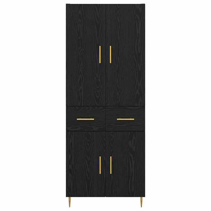 Bufet Pe perete Stejar Negru 69,5 x 34 x 180 cm Lemn compozit - WALTI WALTI