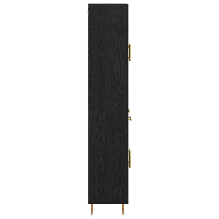 Bufet Pe perete Stejar Negru 69,5 x 34 x 180 cm Lemn compozit - WALTI WALTI