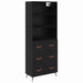 Bufet 2 pcs Stejar negru 69,5 x 34 x 180 cm Lemn compozit - WALTI WALTI