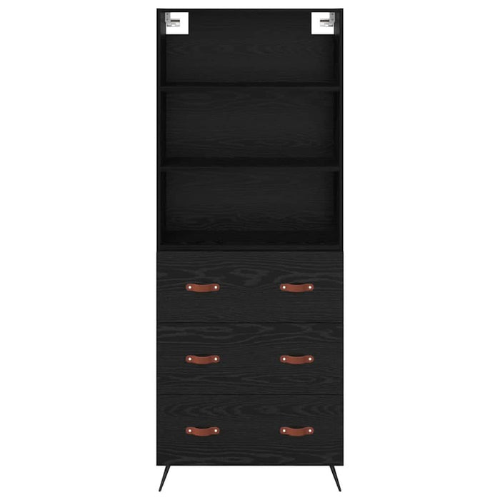 Bufet 2 pcs Stejar negru 69,5 x 34 x 180 cm Lemn compozit - WALTI WALTI