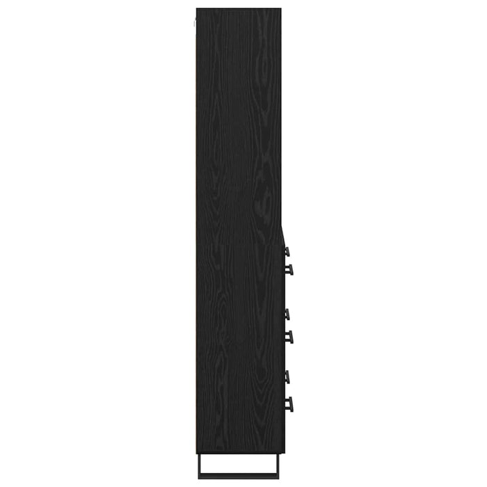 Bufet cu sertar 2 pcs Stejar Negru Lemn compozit - WALTI WALTI