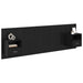 Cap de pat cu noptiere cu raft 3 pcs Stejar Negru Lemn compozit - WALTI WALTI