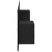 Cap de pat cu noptiere cu raft 3 pcs Stejar Negru Lemn compozit - WALTI WALTI