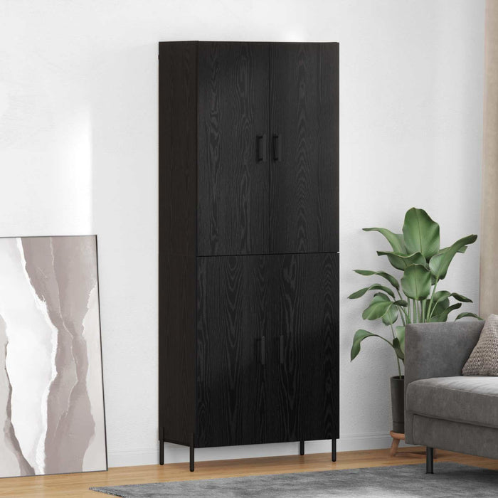 Bufet Pe perete Stejar Negru 69,5 x 34 x 180 cm Lemn compozit - WALTI WALTI