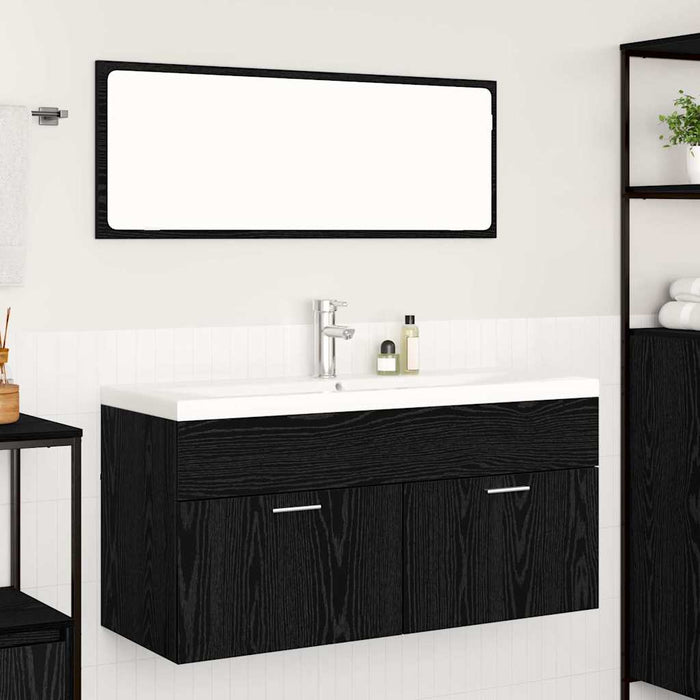 Dulap de Baie Stejar Negru 100 x 38,5 x 46 cm Lemn compozit - WALTI WALTI