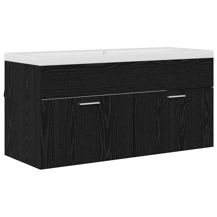 Dulap de Baie Stejar Negru 100 x 38,5 x 46 cm Lemn compozit - WALTI WALTI