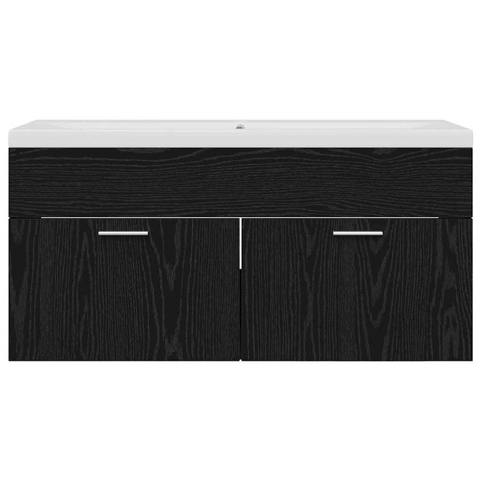 Dulap de Baie Stejar Negru 100 x 38,5 x 46 cm Lemn compozit - WALTI WALTI