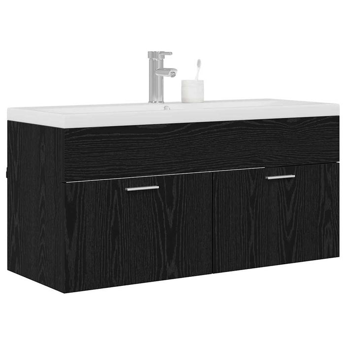 Dulap de Baie Stejar Negru 100 x 38,5 x 46 cm Lemn compozit - WALTI WALTI