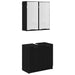 Set dulap baie cu raft cu ușă 2 pcs Stejar Negru Lemn compozit - WALTI WALTI