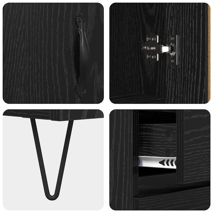 Bufet cu sertar Stejar Negru 69,5 x 34 x 180 cm Lemn compozit - WALTI WALTI