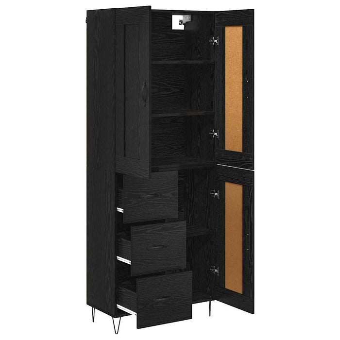 Bufet cu sertar Stejar Negru 69,5 x 34 x 180 cm Lemn compozit - WALTI WALTI