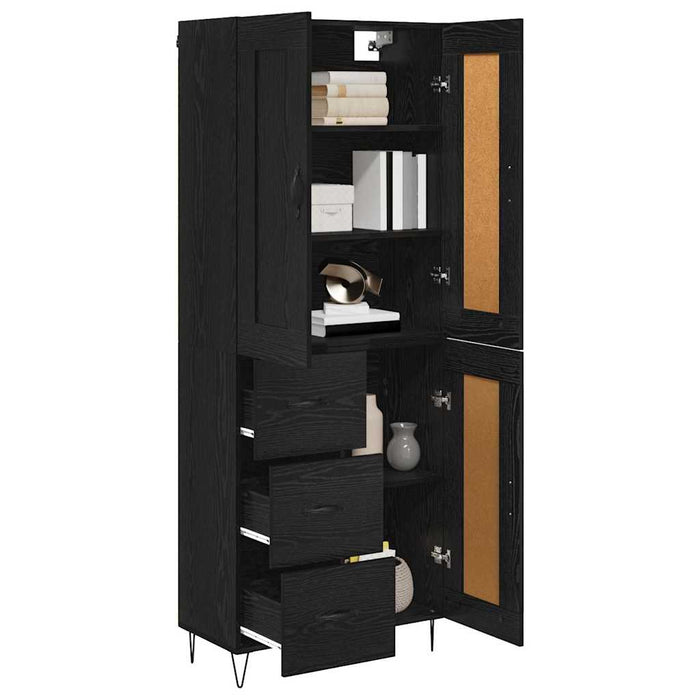 Bufet cu sertar Stejar Negru 69,5 x 34 x 180 cm Lemn compozit - WALTI WALTI