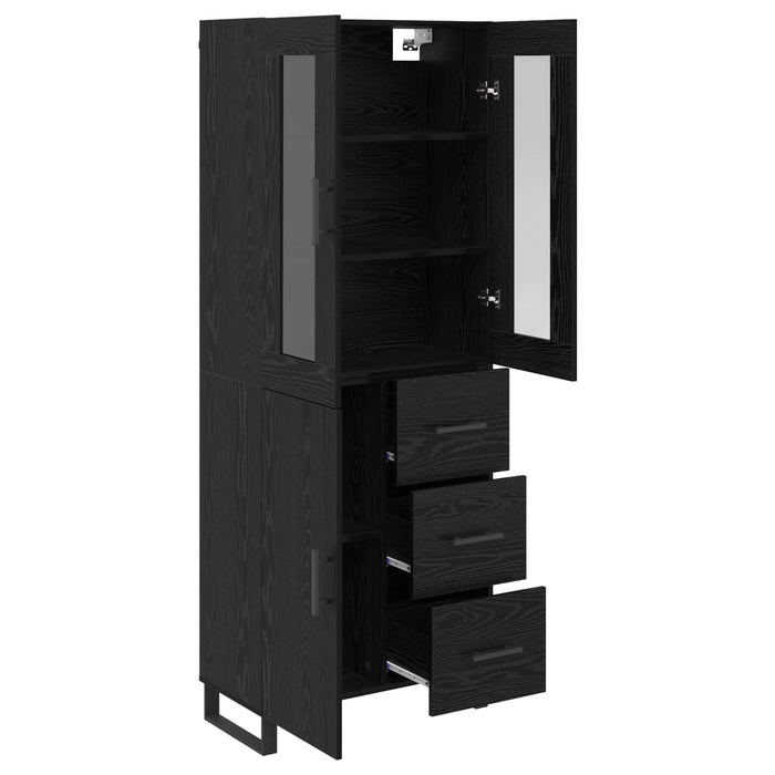 Bufet Pe perete Stejar Negru 69,5 x 34 x 180 cm Lemn compozit - WALTI WALTI