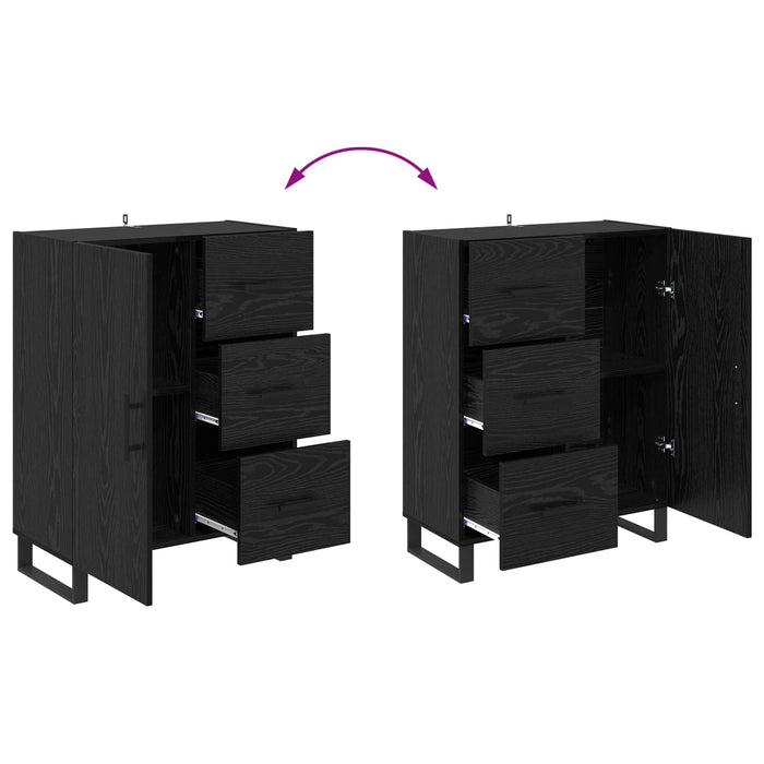 Bufet Pe perete Stejar Negru 69,5 x 34 x 180 cm Lemn compozit - WALTI WALTI