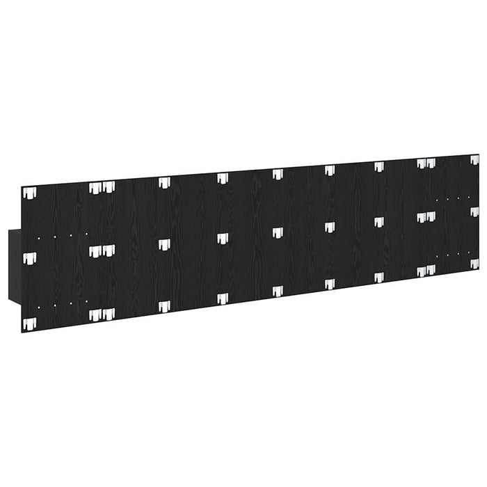 Tăblie cu Noptieră cu sertar 3 pcs Stejar Negru Lemn compozit - WALTI WALTI