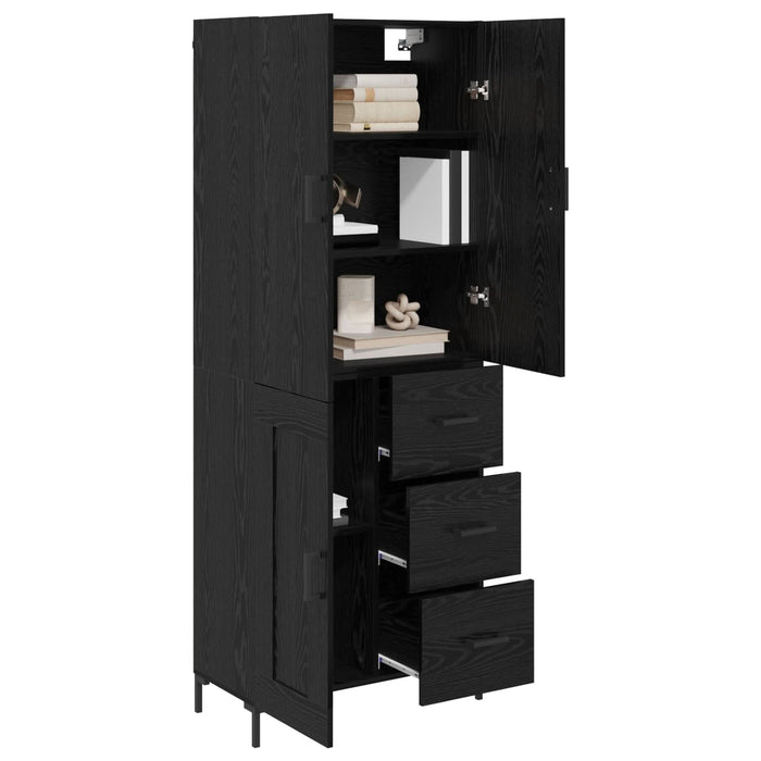 Bufet Pe perete Stejar Negru 69,5 x 34 x 180 cm Lemn compozit - WALTI WALTI