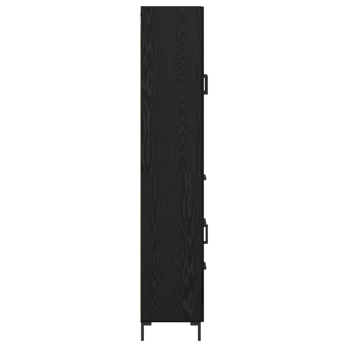 Bufet Pe perete Stejar Negru 69,5 x 34 x 180 cm Lemn compozit - WALTI WALTI