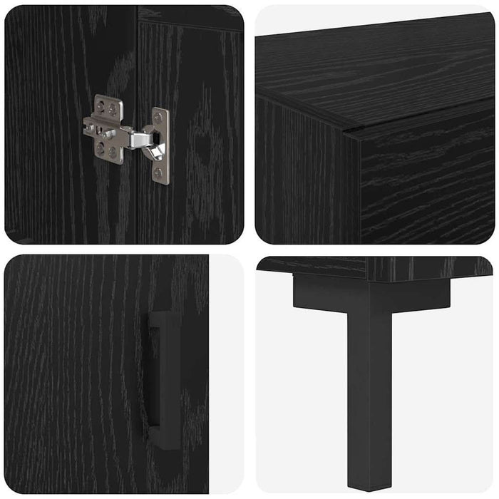 Bufet Stejar Negru 69,5 x 34 x 180 cm Lemn compozit - WALTI WALTI