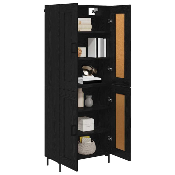 Bufet Stejar Negru 69,5 x 34 x 180 cm Lemn compozit - WALTI WALTI