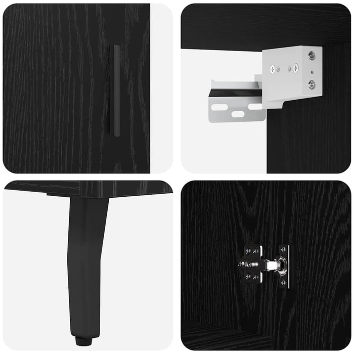 Bufet Stejar Negru 69,5 x 34 x 180 cm - WALTI WALTI