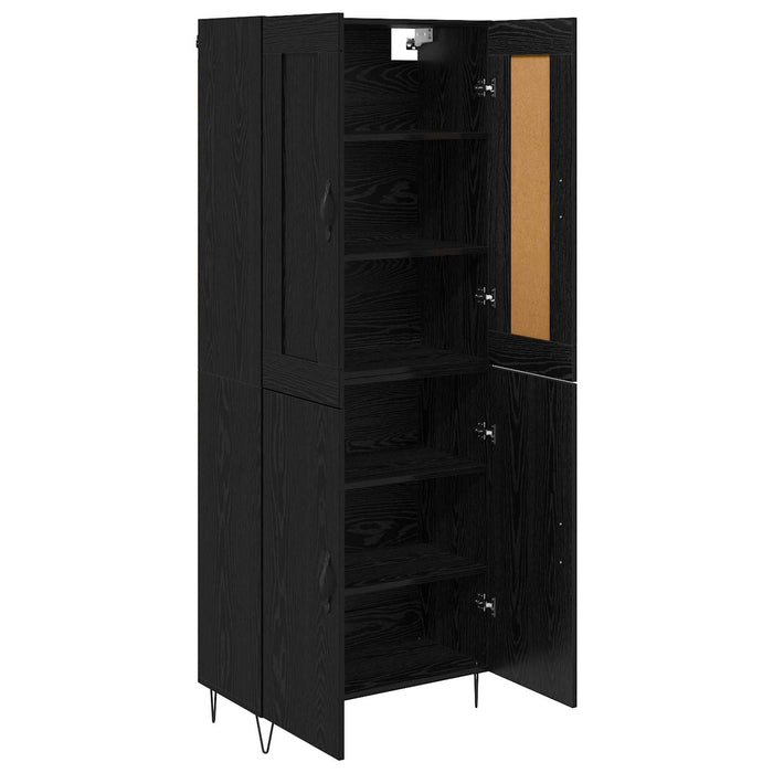 Bufet Stejar Negru 69,5 x 34 x 180 cm Lemn compozit - WALTI WALTI