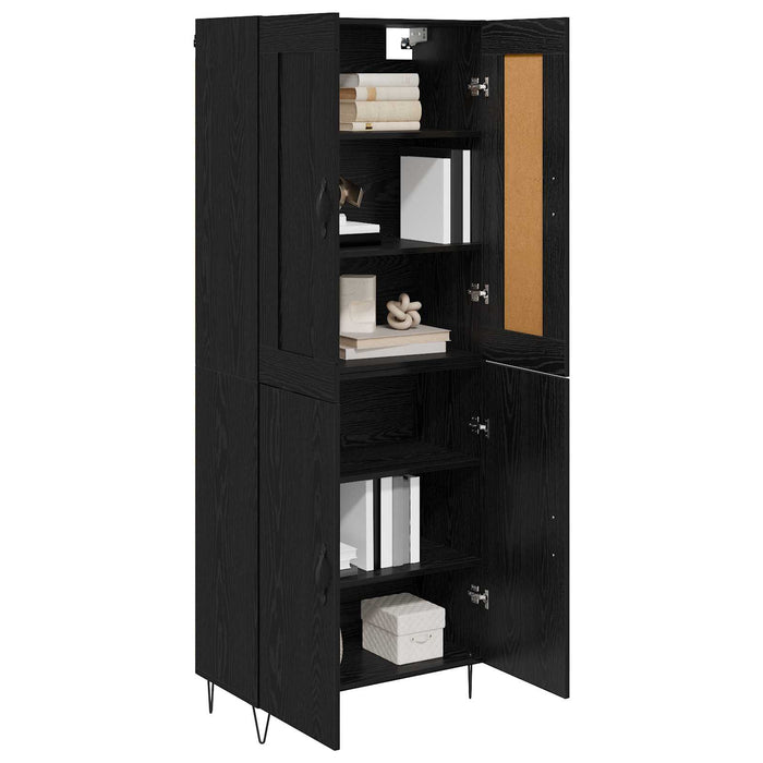 Bufet Stejar Negru 69,5 x 34 x 180 cm Lemn compozit - WALTI WALTI