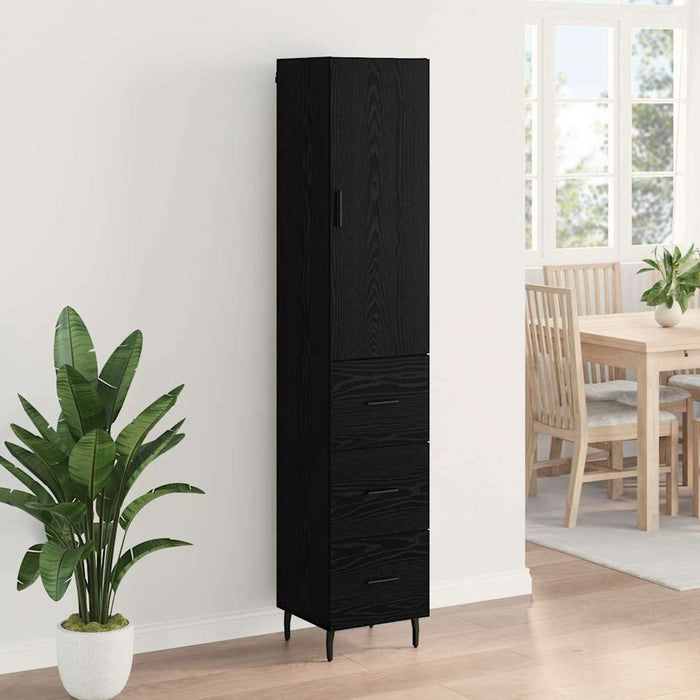 Bufet cu sertar Stejar Negru 34,5 x 34 x 180 cm Lemn compozit - WALTI WALTI