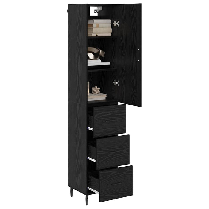 Bufet cu sertar Stejar Negru 34,5 x 34 x 180 cm Lemn compozit - WALTI WALTI