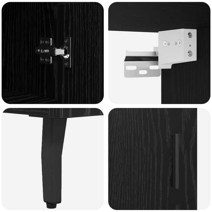 Bufet Stejar negru 69,5 x 34 x 180 cm - WALTI WALTI
