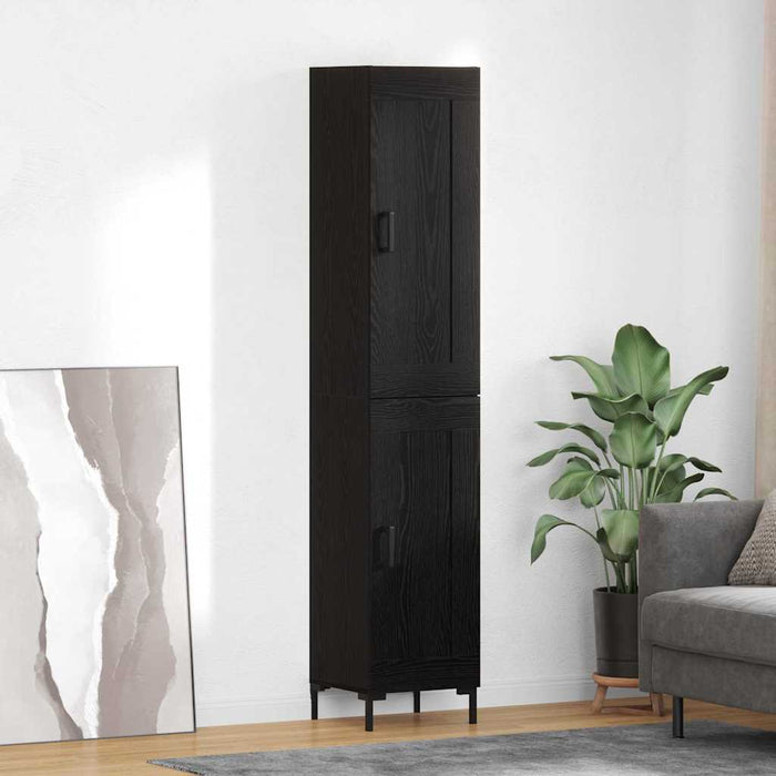 Bufet Stejar Negru 34,5 x 34 x 180 cm Lemn compozit - WALTI WALTI