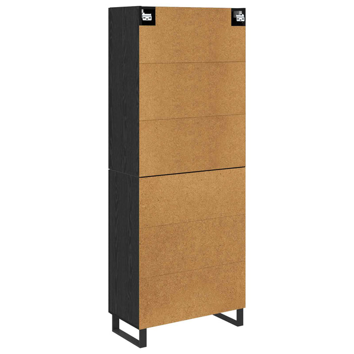 Bufet cu sertar 2 pcs Stejar Negru Lemn Stratificat și Sticlă - WALTI WALTI