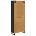 Bufet cu sertar 2 pcs Stejar Negru Lemn Stratificat și Sticlă - WALTI WALTI
